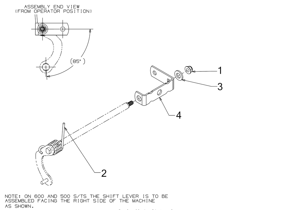Speed Shift Diagram and Parts List for 3X26-INCHTRAC (31AH7DVX710)(2019) Cub Cadet Snow Blower